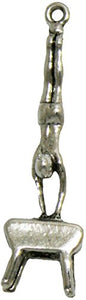 Gymnast Charm, Standing on Hands on A Horse, Fits on Any Bracelets, Necklaces & Earrings