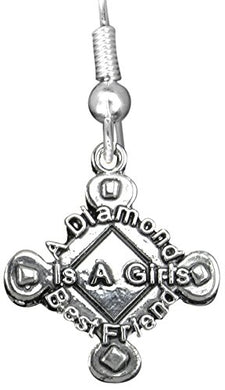 A Diamond Is a Girl’s Best Friend Fishhook Earrings ©2008 Safe - Nickel & Lead Free!