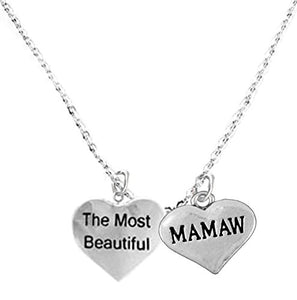 The Most Beautiful "Mamaw" Adjustable Curb Chain Necklace, Safe - Nickel & Lead Free.