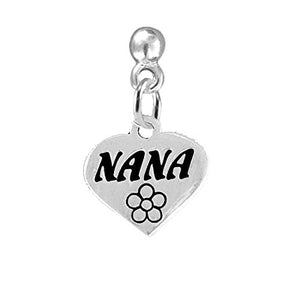 Nana Charm Post Earrings ©2008 Hypoallergenic, Safe - Nickel, Lead & Cadmium Free!