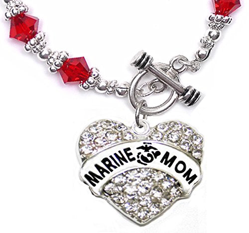 The Perfect Gift Marine Mom Hypoallergenic Toggle Bracelet, Safe - Nickel, Lead & Cadmium Free