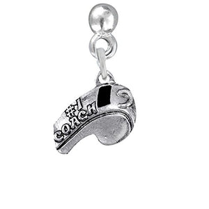 #1 Coach Whistle Charm Post Earrings ©2009 Hypoallergenic, Safe - Nickel, Lead & Cadmium Free!