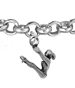 Gymnast "Swinging on Rings" Charm Bracelet - Safe, Nickel, Lead & Cadmium Free!