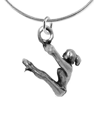Gymnast Standing on Hands Necklace Safe - Nickel, Lead & Cadmium Free!