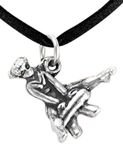 Gymnast on Gym Horse Necklace, Adjustable, Hypoallergenic, Nickel, Lead & Cadmium Free