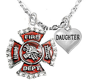 Firefighter, Daughter Adjustable Necklace, Hypoallergenic, Safe - Nickel & Lead Free