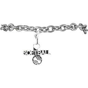 The Perfect Gift "I Love Softball Bracelet" ©2009 Adjustable, Safe - Nickel & Lead Free
