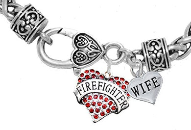 Firefighter Wife Bracelet, Hypoallergenic, Safe - Nickel & Lead Free