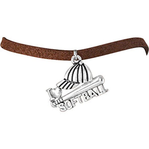 The Perfect Gift "I Love Softball Bat & Cap Charm" ©2009 Adjustable, Safe - Nickel & Lead Free