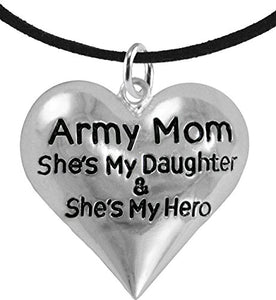 Army Enlisted "Daughter", My Daughter Is My Hero, Adjustable, Safe - Nickel & Lead Free