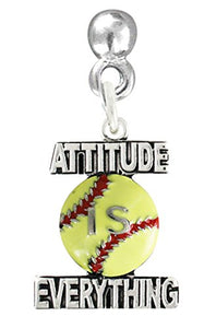 Attitude Is Everything, Softball Post Earring" ©2011 Safe - Nickel & Lead Free!