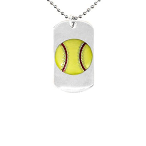 Softball "Never Give Up, Never Stop Trying, Never Quit" ©2010 Hypoallergenic Necklace. Nickel Free.