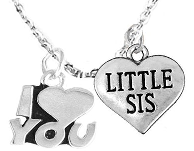 Little Sis I Love You Wheat Chain Bracelet, Hypoallergenic, Safe - Nickel & Lead Free