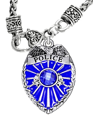 Perfect Gift, Policeman Badge Necklace Hypoallergenic Safe - Nickel & Lead Free,