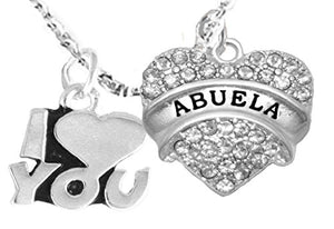 Abuela I Love You Adjustable Curb Chain Necklace, Hypoallergenic, Safe - Nickel & Lead Free