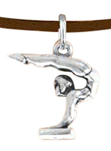 Gymnast on Gym Horse Necklace, Adjustable, Hypoallergenic, Nickel, Lead & Cadmium Free!