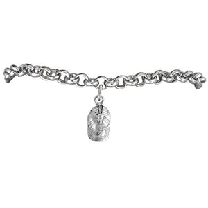 The Perfect Gift "Softball Cap Charm" Bracelet ©2009 Adjustable, Safe - Nickel & Lead Free