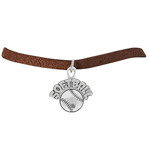 The Perfect Gift "Softball Charm" Bracelet ©2009 Adjustable, Safe - Nickel & Lead Free