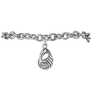 The Perfect Gift "Softball Glove Charm" Bracelet ©2009 Hypoallergenic, Safe - Nickel & Lead Free