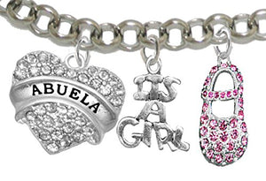 Abuela, "It’s A Girl", Adjustable Bracelet, Hypoallergenic, Safe - Nickel & Lead Free