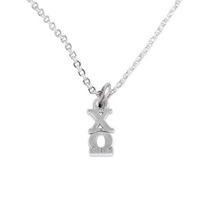 Chi Omega - Licensed Sorority Jewelry Manufacturer, Hypoallergenic Safe Lavalier Necklace