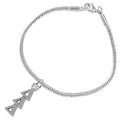 Delta Delta Delta - Licensed Sorority Jewelry Manufacturer, Hypoallergenic Safe Lavalier Bracelet