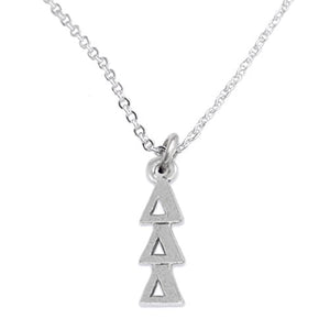 Delta Delta Delta - Licensed Sorority Jewelry Manufacturer, Hypoallergenic Safe Lavalier Necklace
