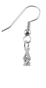 Delta Zeta Earrings, Safe - Hypoallergenic Nickel & Lead Free Licensed Sorority Jewelry Manufacturer
