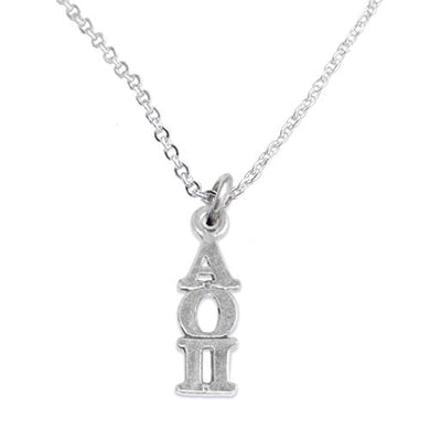 Alpha Omicron Pi - Licensed Sorority Jewelry Manufacturer, Hypoallergenic Safe Lavalier Necklace