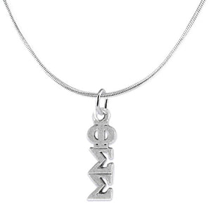 Phi Sigma Sigma Hypoallergenic Safe Necklace Nickel, Lead & Cadmium Free!