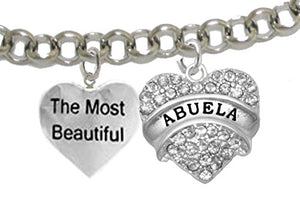The Most Beautiful Abuela, Adjustable, Hypoallergenic, Safe - Nickel & Lead Free