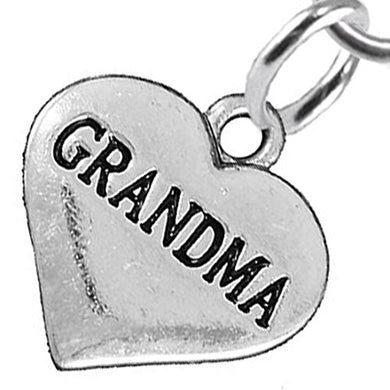 Grandma Heart Charm Fishhook Earrings ©2016 Hypoallergenic, Safe - Nickel, Lead & Cadmium Free!