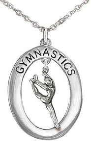 Children's "Gymnast Leaping" Necklace, Adjustable, Hypoallergenic, Nickel, Lead & Cadmium Free!