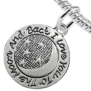 I Love You to The Moon & Back, Charm Bracelet Hypoallergenic - Safe - Nickel & Lead Free