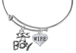 Wife, "It’s A Boy" Adjustable Bracelet, Will NOT Irritate Sensitive Skin, Safe, Nickel Free