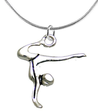 Gymnast Standing on Hands Necklace Safe - Nickel, Lead & Cadmium Free!