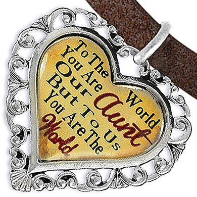 Aunt Heart Charm Bracelet ©2016 Hypoallergenic, Adjustable, Safe, Nickel, Lead & Cadmium Free!