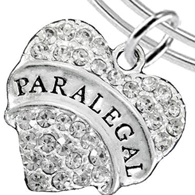 Paralegal Adjustable Heart Charm Bracelet ©2016 Hypoallergenic, Safe, Nickel, Lead & Cadmium Free!