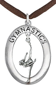 Gymnast One Leg Pose Necklace, Adjustable, Hypoallergenic, Nickel, Lead & Cadmium Free