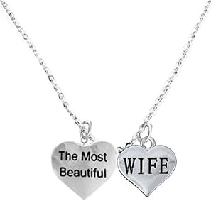 The Most Beautiful Wife Adjustable Curb Chain Necklace, Safe - Nickel & Lead Free.
