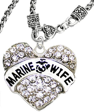The Perfect Gift Marine Wife Hypoallergenic Necklace, Safe - Nickel, Lead & Cadmium Free