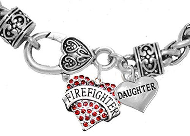 Firefighter Daughter Bracelet, Hypoallergenic, Safe - Nickel & Lead Free