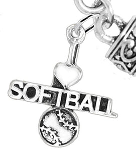 I Love Softball Bracelet ©2016 Hypoallergenic, Safe - Nickel, Lead & Cadmium Free!