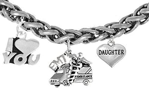 EMT, Daughter Wheat Chain Bracelet, Hypoallergenic, Safe - Nickel & Lead Free