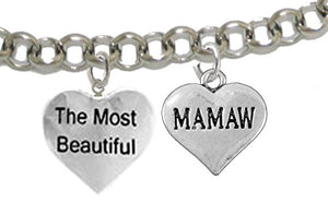 The Most Beautiful "Mamaw", Adjustable, Hypoallergenic, Safe - Nickel & Lead Free