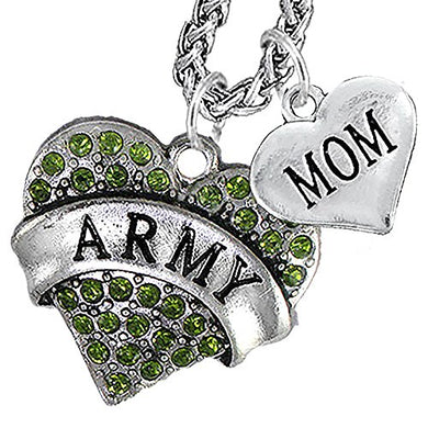 Army Mom Necklace, Will NOT Irritate Anyone with Sensitive Skin. Safe - Nickel & Lead Free