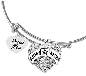 The Perfect Gift Proud "Mom", Army Mom Hypoallergenic Adjustable Bracelet, Safe - Nickel & Lead Free