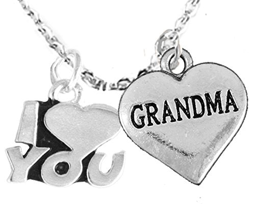 Grandma I Love You Adjustable Curb Chain Necklace, Hypoallergenic, Safe - Nickel & Lead Free
