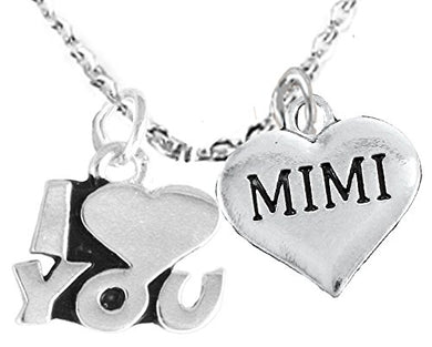 Mimi I Love You Adjustable Curb Chain Necklace, Hypoallergenic, Safe - Nickel & Lead Free