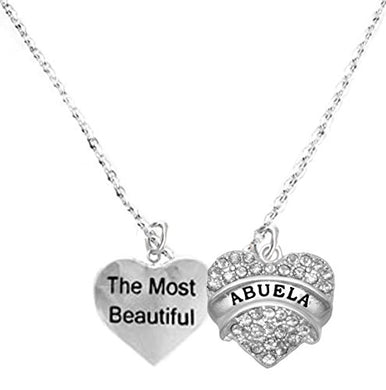 The Most Beautiful Abuela Adjustable Curb Chain Necklace, Safe - Nickel & Lead Free.